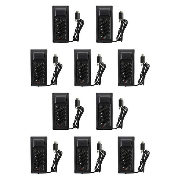10X Complete Kit EQ Pre-Amp Plus Pickup for Acoustic Guitar 7545R-4 Bands Plus Volume Control,Supplied with Battery Box,black