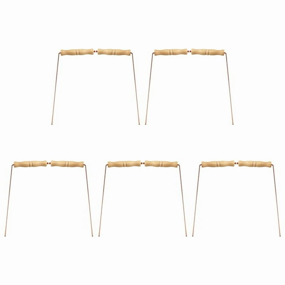 10X Copper Dowsing Rods Kit for Divination Tool - Natural Wooden Handles Divining Rods,10x copper dowsizing rods,Photo Color