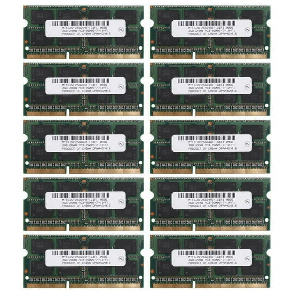 10X DDR3 2GB Laptop Memory Ram 2RX8 PC3-8500S 1066MHz 204Pin 1.5V Notebook RAM