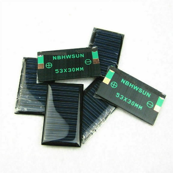 10X DIY Toy 5V 30mA 53X30mm Micro Mini Small Power Solar Cells Panel