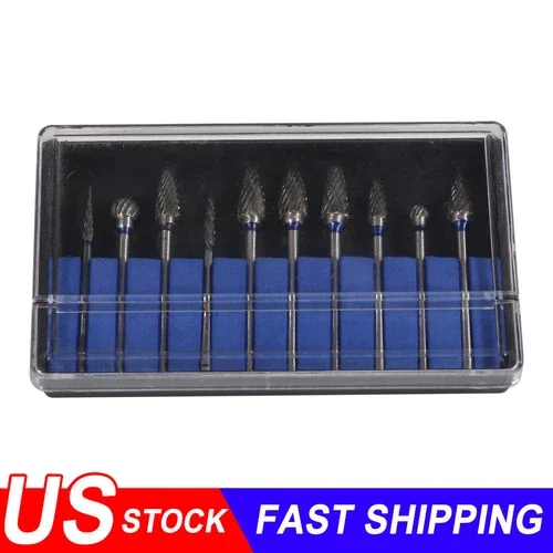 10X Dental Lab Polishing Bur Drills Tungsten Steel Carbide Burs Burrs 2.35Mm -P