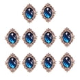thumbnail image 1 of 10X Diamante Rhines Beads Flat Back Button Scrapbook Sewing, 1 of 5
