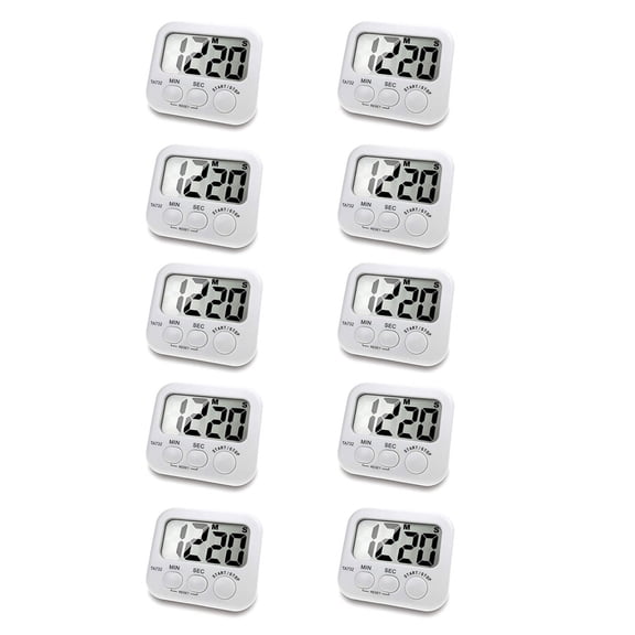 10X Digital Kitchen Timer, Screen Font Display, Magnetic Back Cooking Timer, Loud Alarm