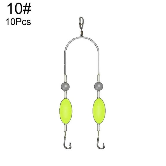 10X Double Hook Reverse Bottom Rig Upgraded Version Hook Boosts Fishing Z8E1