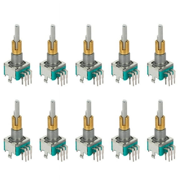 10X EC11EBB24C03 Dual Encoder with Switch 30 Positioning Number 15 Pulse Point Handle 25mm