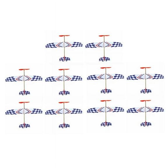 10X Elastic Rubber Band Powered DIY Foam Plane Model Kit Aircraft Educational Toy