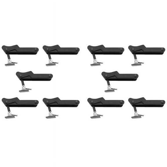 10X Flexible Door Draw Latch Lock 3.8 Inch Replacement Soft Rubber Black Over-Center C7-10