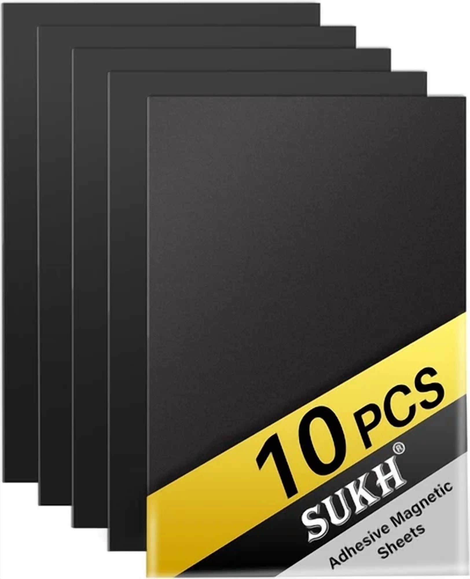 10X Flexible Sticky Magnet Sheets Self-Adhesive Cuttable Magnetic Paper Fridge