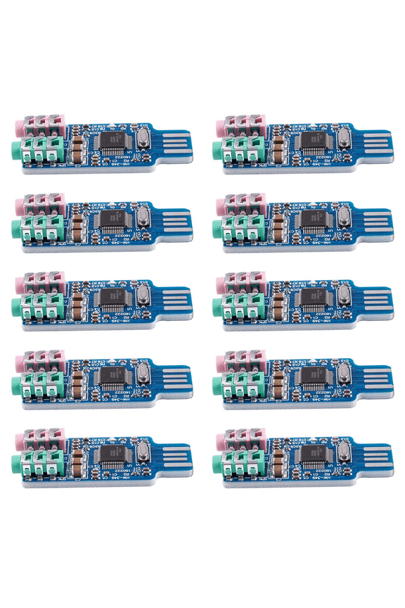 10X Free Driver USB Sound Card CM108 USB Sound Card Chip Blue,10 x Free driver USB Sound Card,Blue