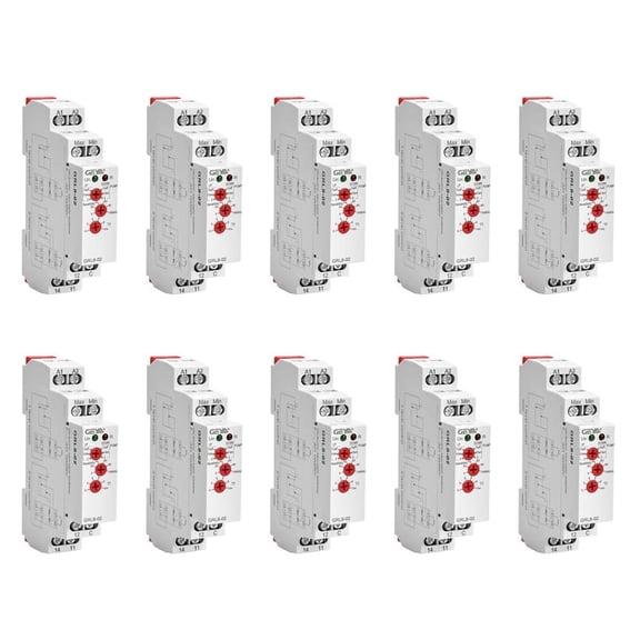 10X GRL8-02 Liquid Control Relay Level Control Relay 10A ACDC24V-240V Wide Range Voltage Water Pump Relay