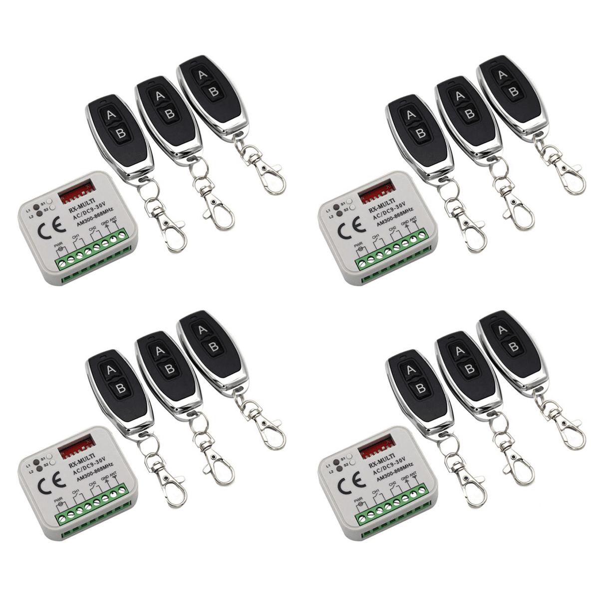 10X Garage Gate Remote Receiver 433 868MHz RX MULTI 300900MHZ AC/DC 9