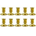 thumbnail image 1 of 10X Gold Pillar Candle Base Taper Candle Holder Candlestick Christmas Party Decor, 1 of 6