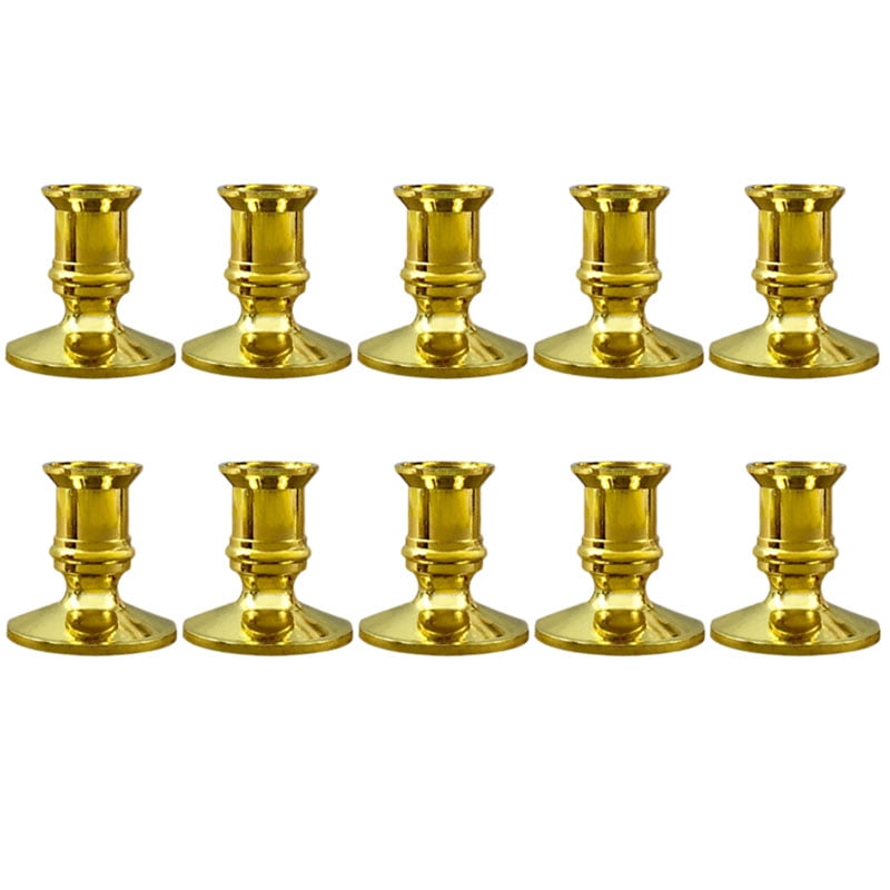 10X Gold Pillar Candle Base Taper Candle Holder Candlestick Christmas