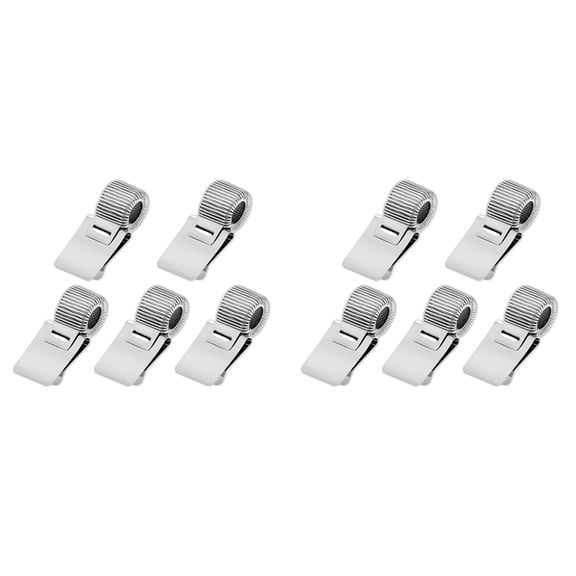 10X Hard Hat Pencil Clip, Universal Adjustable Clipboard Pencil Holder Clip Holder Clip Organizer for Notebook,Silver