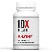 10X Health 5 MTHF Supplement - Methylated Multivitamin with Methylfolate & Magnesium, 60 Capsules