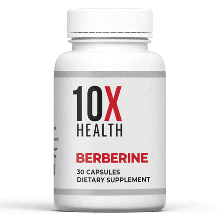 10X Health Berberine Supplement 500 mg Dihydroberberine - Blood Sugar Support, 30 Capsules