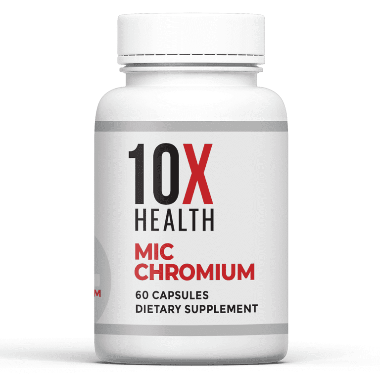 methionine inositol choline and l-carnitine 10X Health MIC Chromium Supplement - Metabolism Support w/ L-Methionine Choline, 60 Capsules Cuts4All, inositol, choline, L-carnitine, green