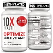 10X Health Optimize - Methylated Multivitamin, 90 Capsules