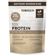 10X Health Plant Based Protein Powder, 20g Protein, Honey Vanilla, Dairy-Free, Gluten-Free, 2 lbs, 30 Servings