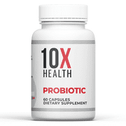 10X Health Probiotics Supplement – Probiotic Capsules for Immune Support & Gut Health, 60 Capsules