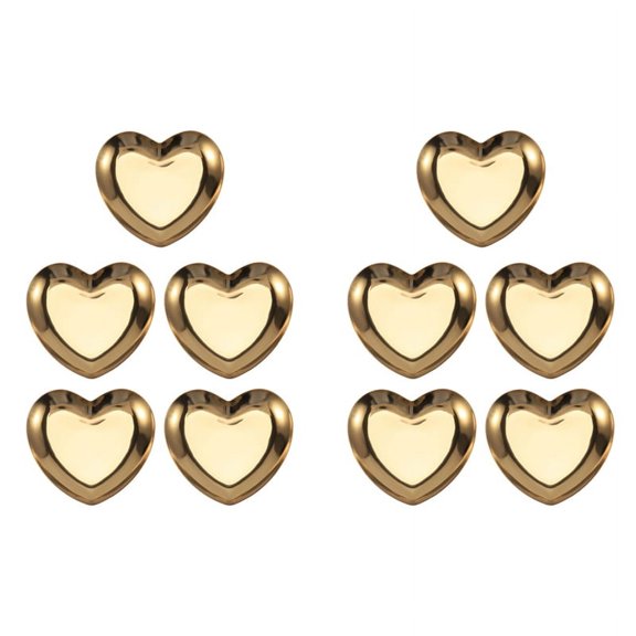 10X Heart Shaped Jewelry Serving Plate Metal Tray Storage Arrange Fruit Tray Home Gold