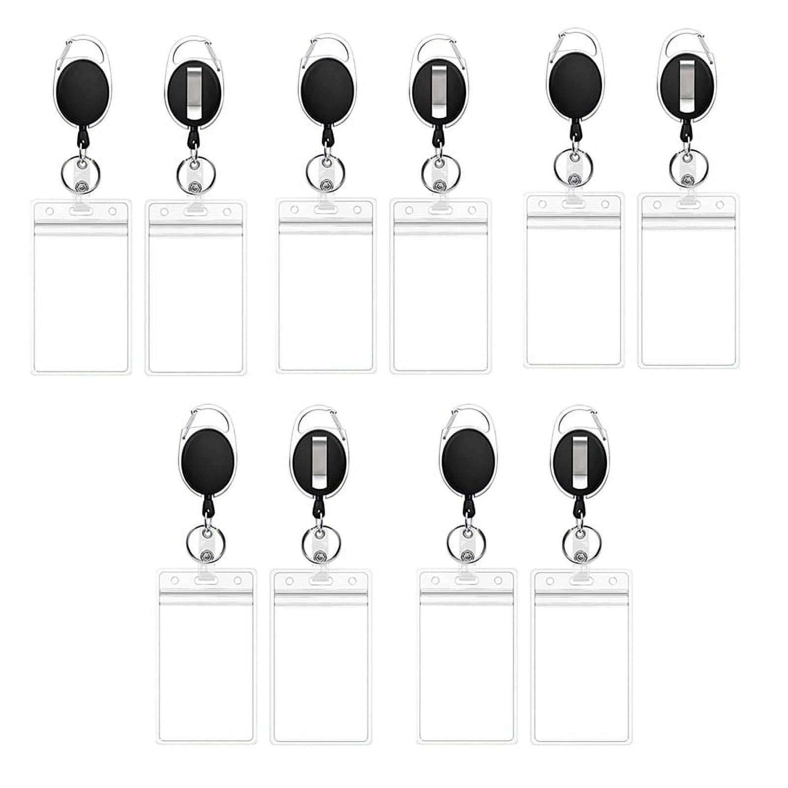 10X Heavy Duty Retractable Badge Holder Reel with Belt Clip Key Ring