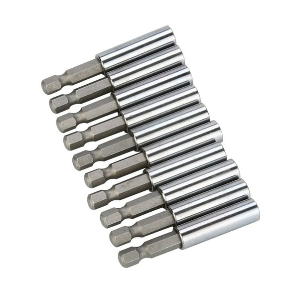 10X Hex Magnetic Impact Screwdriver Bit Holder, 1/4" Hex Shank Magnetic Screwdriver Extension Bit Holder For Impact Drivers, Magnetic Screwdriver Bit Adapter For Power Tools