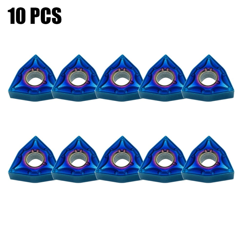 10X Hrc45 Blue for Nano Wnmg080408 Lathe Turning Tools Carbide Insert