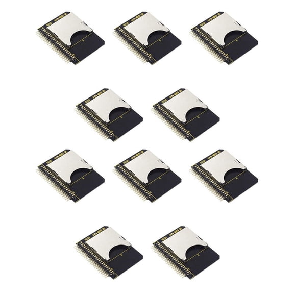 10X IDE SD Adapter SD to 2.5 IDE 44 Pin Adapter Card 44Pin Male Converter SDHC/SDXC/MMC Memory Card Converter for PC,10 * SD to 2.5 IDE 44 pin adapter card,black