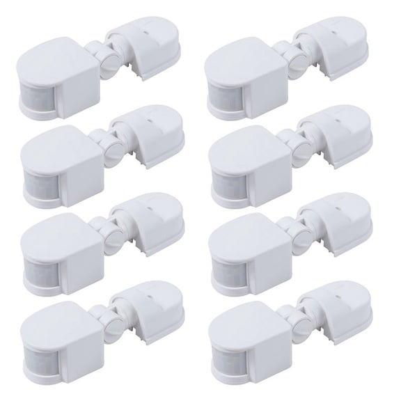 10X Infrared Motion Sensor AC110V-240V Adjustable Sensor Switch for PIR Body Motion Sensors (White),10 x infrared motion sensor,White