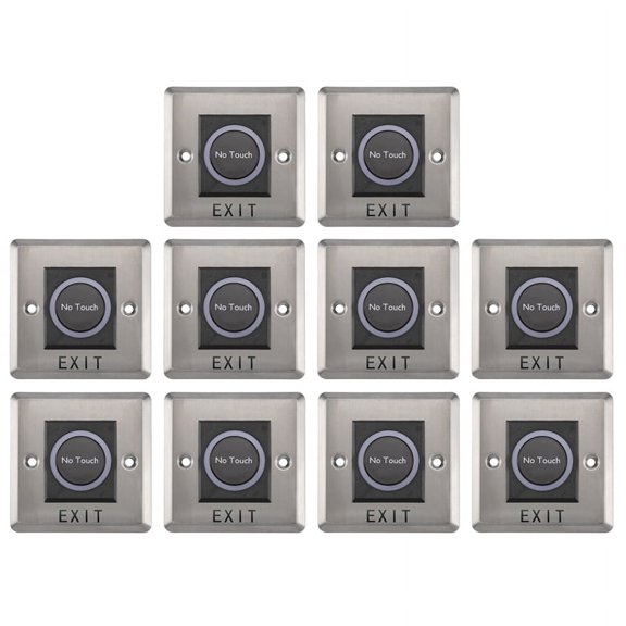 10X Infrared Sensor Switch No Contact Contactless Switches Door Release Exit Button with LED Indication