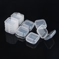 thumbnail image 1 of 10X Jewelry Box 10Pcs Portable Transparent Flip Jewelry Box Square Plastic Small Storage Box, 1 of 5