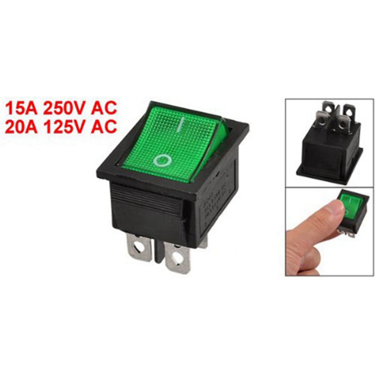 10X KCD4 DPST ONOFF 4 Pin Terminals Rocker Boat Switch 15A/20A AC 250V