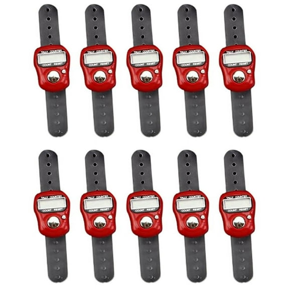 10X LCD Electronic Finger Hand Ring Knitting Row Tally Counter Pedometer Digital Hand Tally Counter Random Color