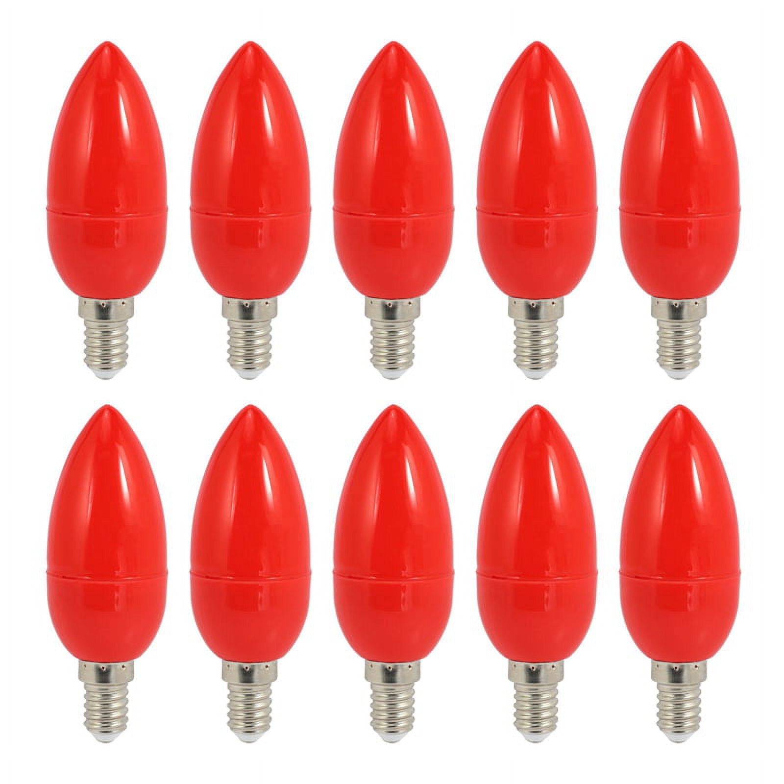 10X LED Candle Light Candle Light Bulbs Red Fortune Lamp God Lights