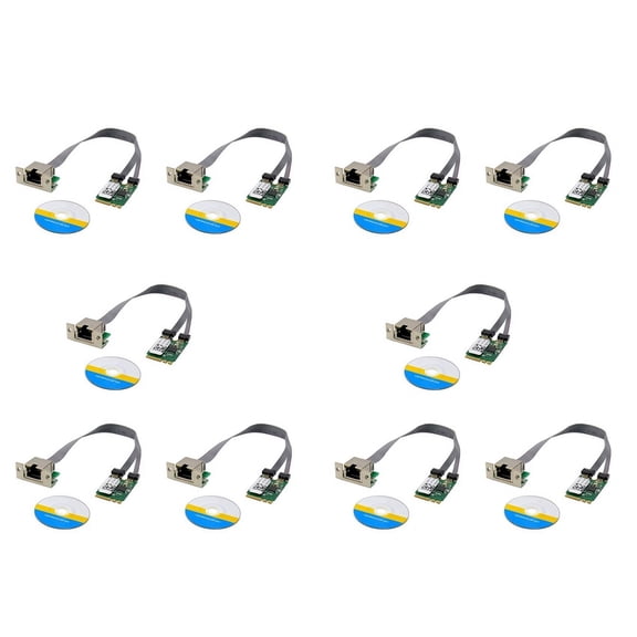 10X M.2 A+E KEY 2.5G Ethernet LAN Card RTL8125B Industrial Control Network Card PCI Express Network Adapter
