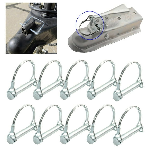 10X M6*70mm Trailer Coupler Hitch Pin Lock Shape Heavy Duty Towing Safety Lock