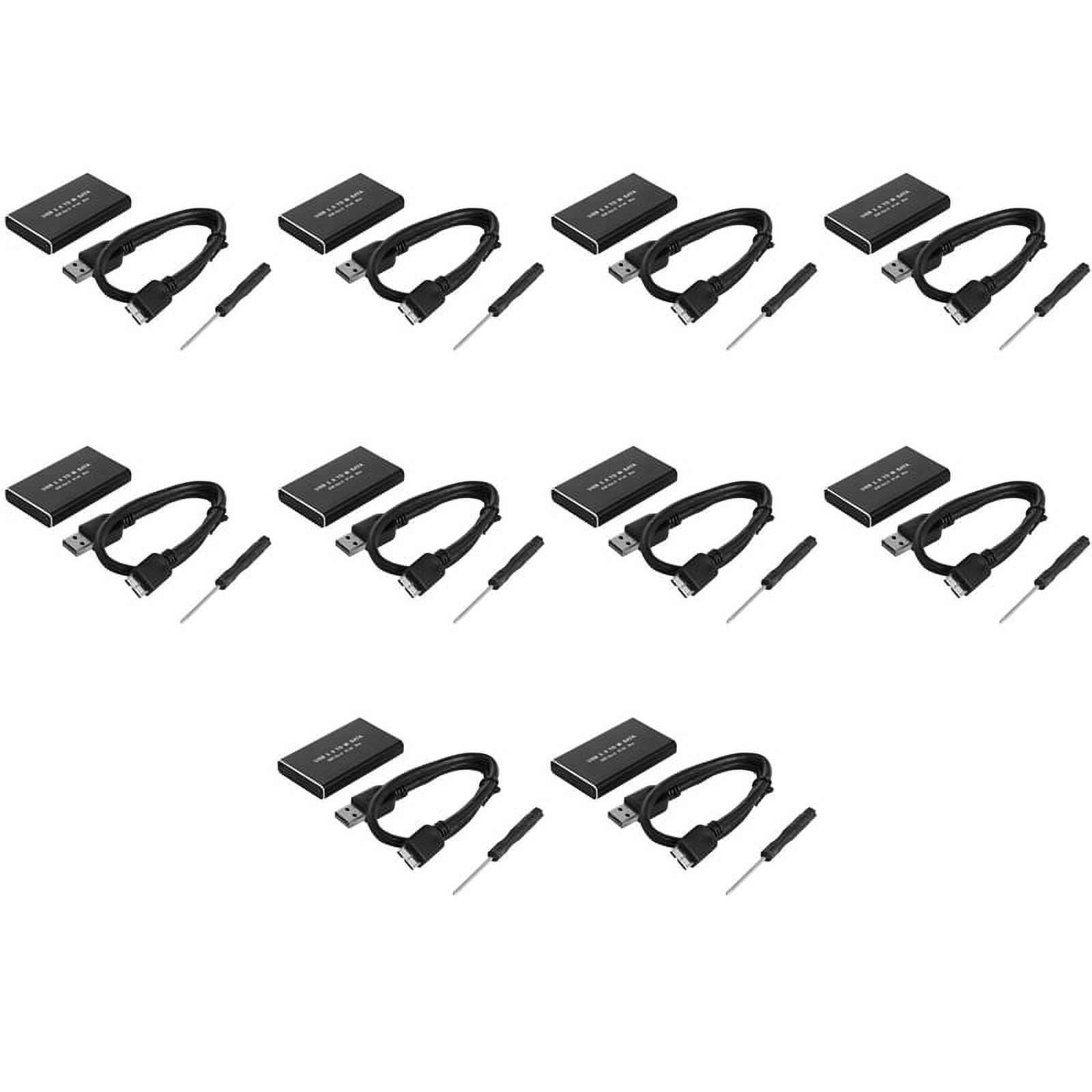 10X MSATA to USB 3.0 SSD Enclosure External Hard Drive Disk Box Storage Case Adapter for 30X50mm 30X30mm MSATA SSD