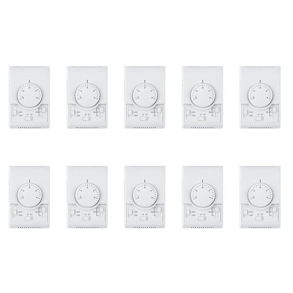 10X MT01 220VAC Room Mechanical Thermostat Air Conditioner Fan Coil Thermostat Temperature Controller Warm