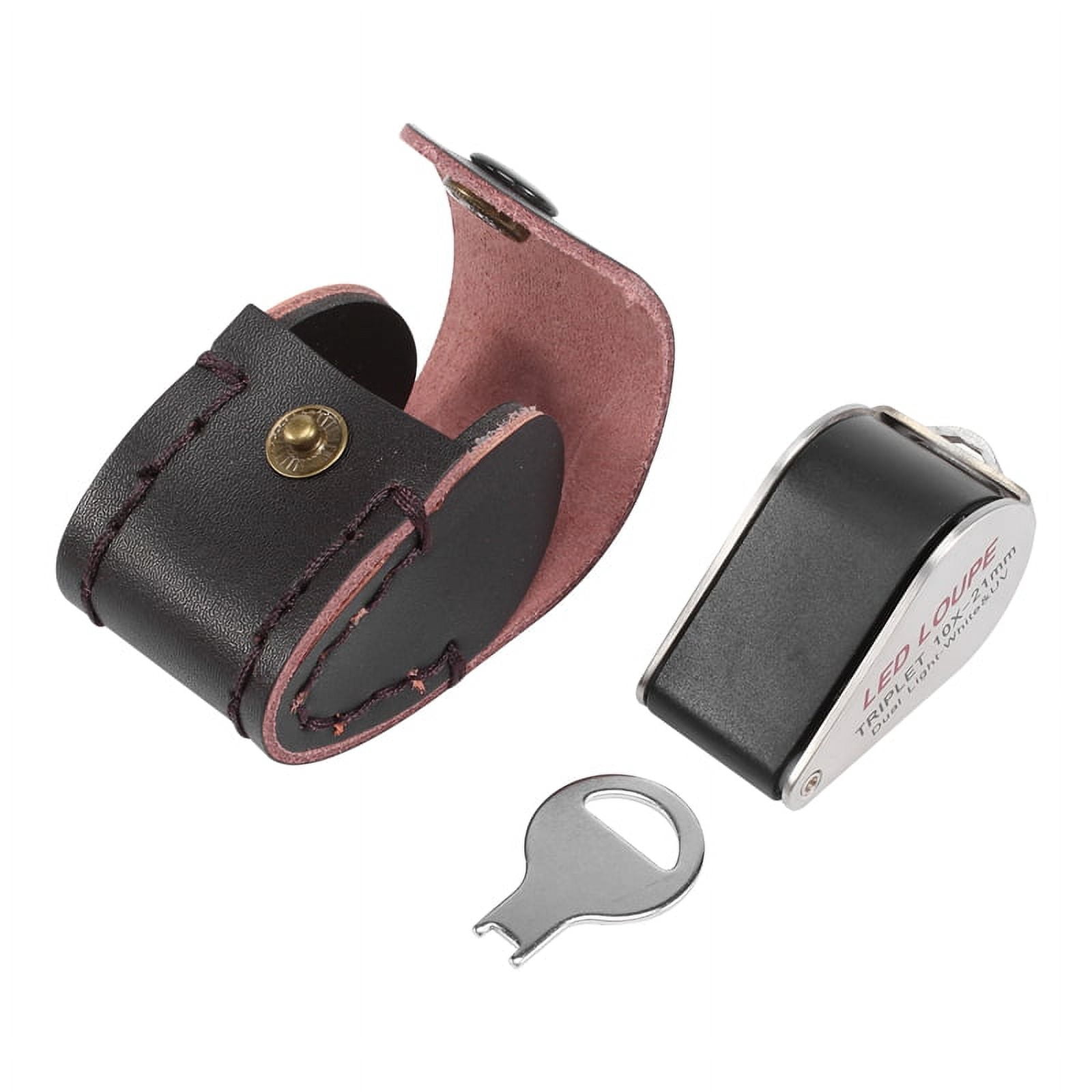 10X Magnification Jeweler Loupe Triplet Lens Magnifier with 6 LED UV