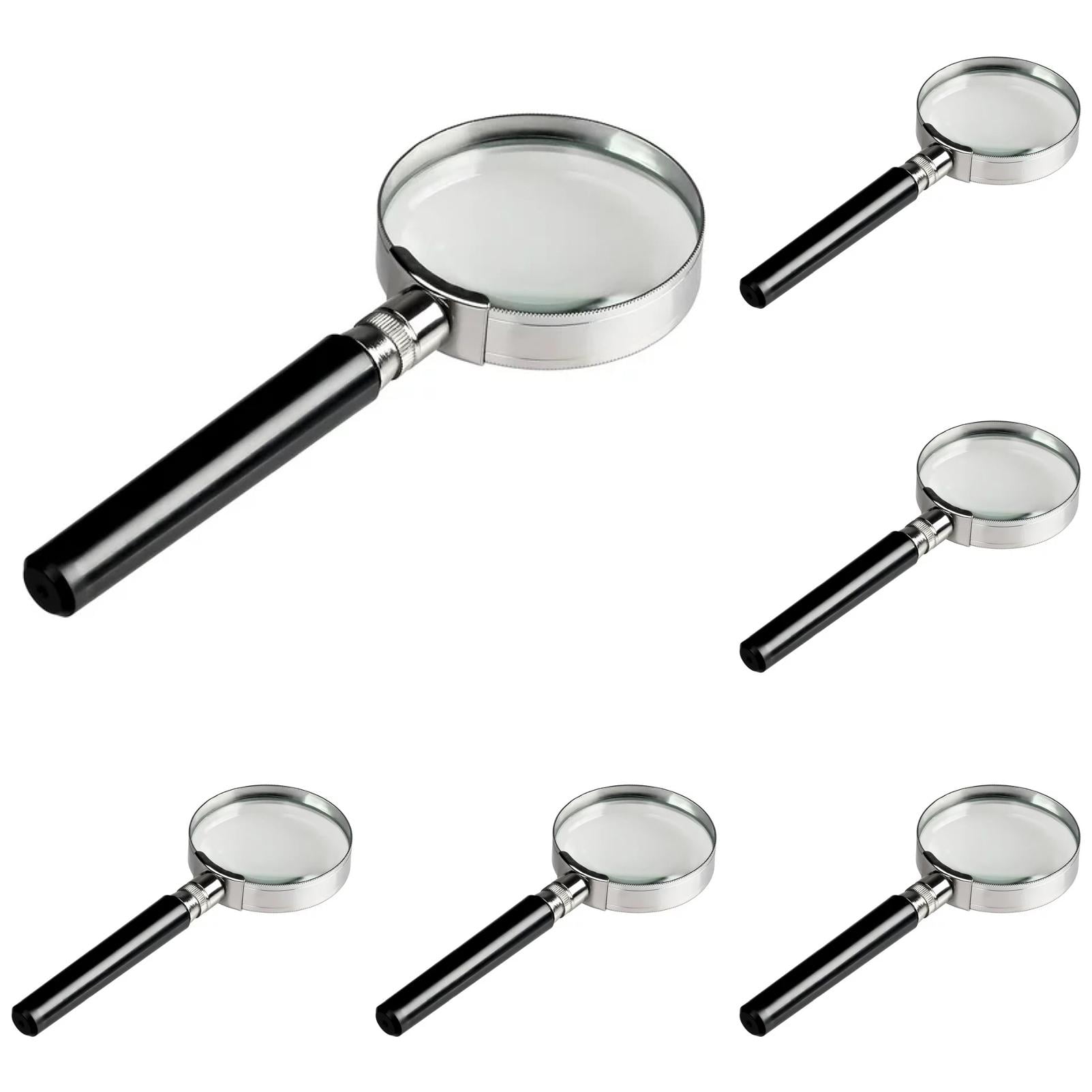 10X Magnifying Glass 2 Inch Handheld Glass Reading Magnifier For Small Print And Close ...