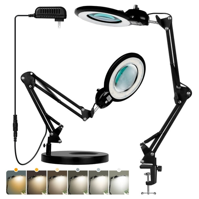 10X Magnifying Glass with Light and Stand, KIRKAS Upgraded Infinite