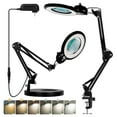 10X Magnifying Glass with Light and Stand, KIRKAS Upgraded Infinite Color Modes & Brightness LED