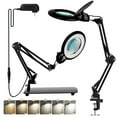 10X Magnifying Glass with Light and Stand, KIRKAS Upgraded Stepless Color Modes & Brightness LED