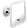 thumbnail image 1 of 10X Magnifying Makeup Mirror with Suction Cup - Suitable for Cosmetic, Vanity, Bathroom, and Travel Use - Designed for Precise Makeup Application and Skin Care - 6.3" x 6.3" (Square), 1 of 8