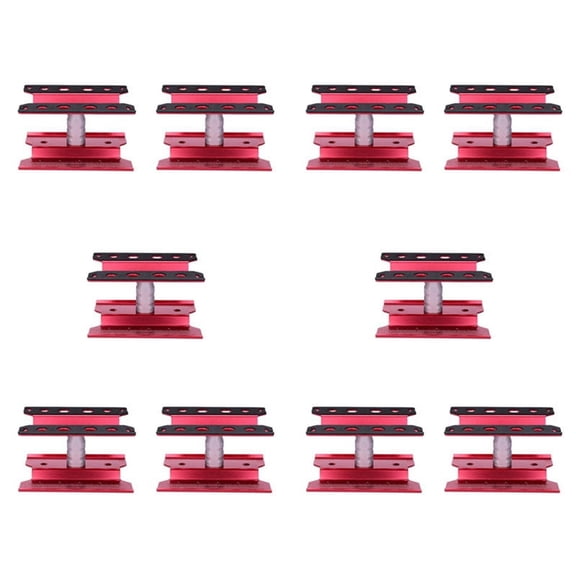 10X Metal RC Car Workstation Work Stand Repair 360 Degree Rotation for 1/8 1/10 1/12 1/16 Scale Models,Red