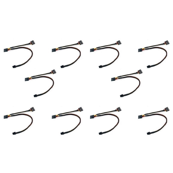 10X Mini 6Pin to 15Pin X2 SATA Power Cable Cord for Vostro 3650 3653 3655 Desktop Computer HDD SSD Expansion Cable