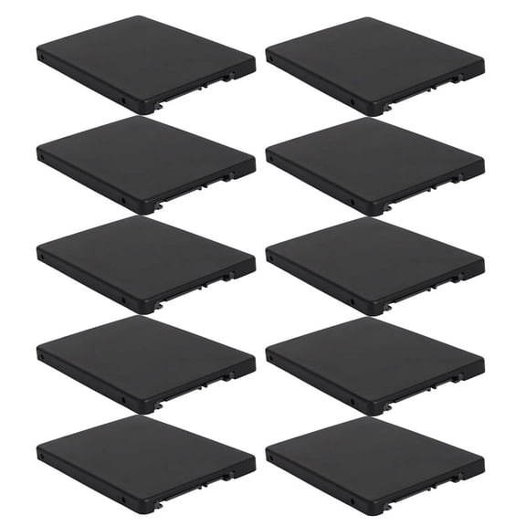 10X Mini Pcie MSATA SSD to 2.5 Inch SATA3 Adapter Card with Case 7 mm Thickness Black,10* mSATA to Card 10* Case,black