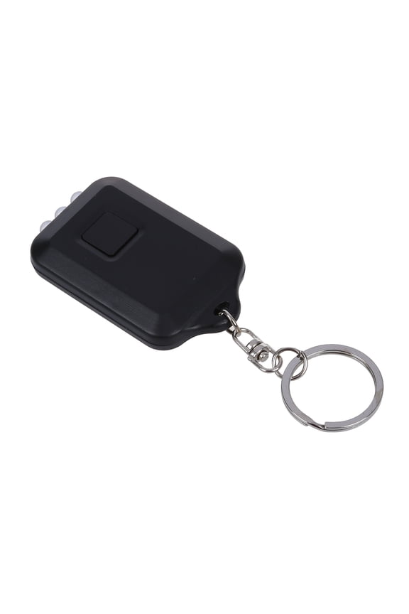10X Mini Solar Power Rechargeable 3LED Flashlight Keychain Light Torch Ring New - black