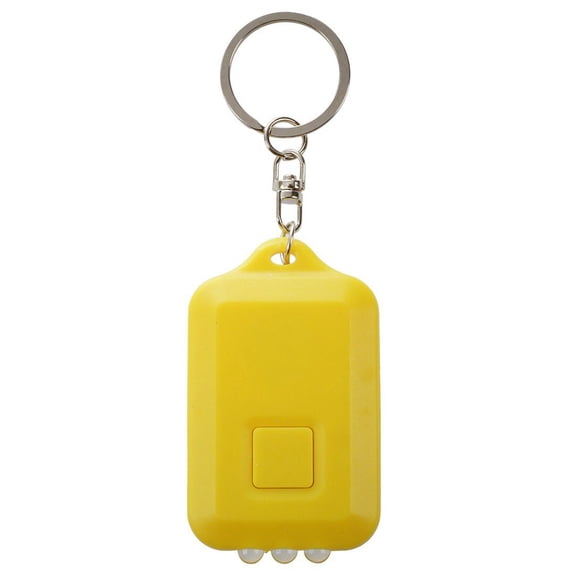 10X Mini Solar Power Rechargeable 3LED Flashlight Keychain Light Torch Ring New - yelow